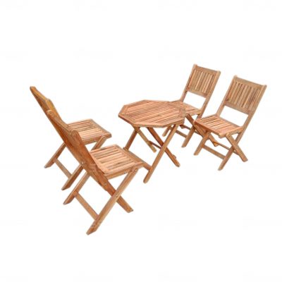 Outdoor Wood Folding Table Set 1