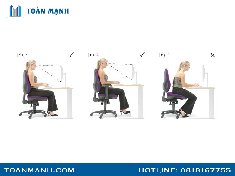 Cách ngồi ghế văn phòng đúng 1 Cach Ngoi Ghe Van Phong Dung 2